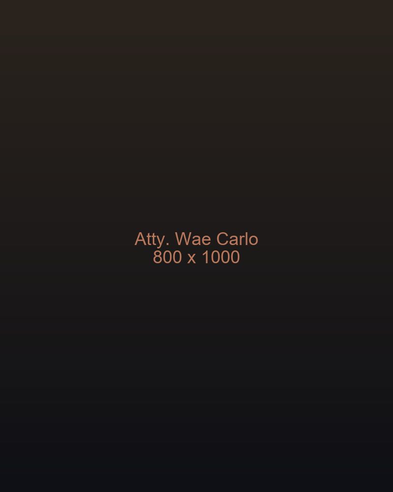 Atty. Wae Carlo